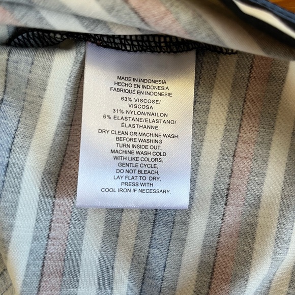 Jones New York Multicolor Striped Long Sleeve Top - Picture 5 of 5